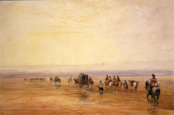 On Lancaster Sands, Sunset (Crossing Lancaster Sands) c.1835 by Romanticism