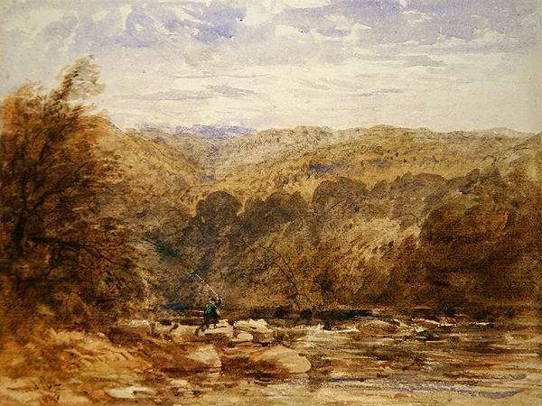 A Derbyshire River 1845 by Romanticism