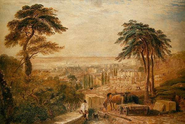 View Over a Town by Romanticism