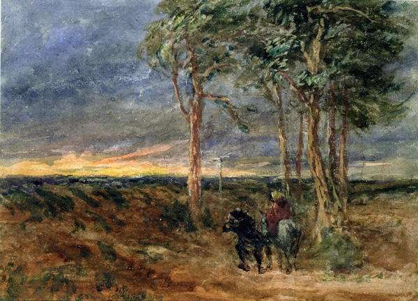 Travellers Approaching a Signpost on a Heath, 1851 by Romanticism