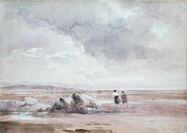 On Lancaster Sands, Low Tide c.1840-47 by Romanticism