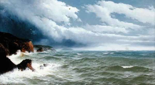 Shipping in Open Seas by Romanticism