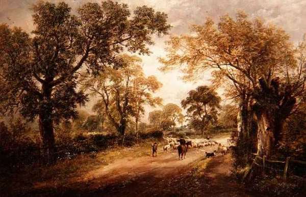 Herding Sheep by Romanticism