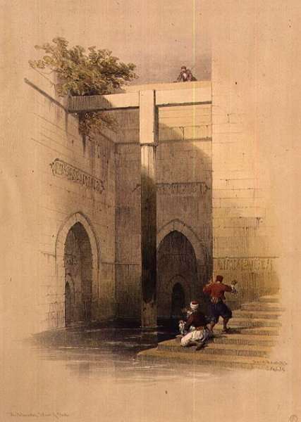 The Nileometer on Al-Rawdah Island, Cairo, from Egypt and Nubia, Vol.3 by Romanticism