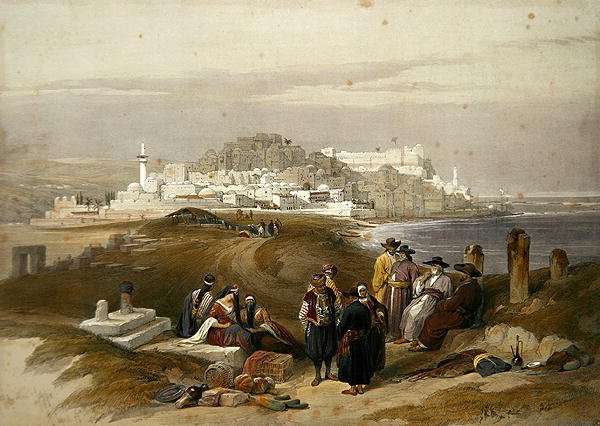 Jaffa, ancient Joppa, April 16th 1839, plate 61 from Volume II of The Holy Land, engraved by Louis Haghe 1806-85 pub. 1843 by Romanticism