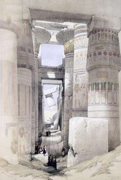 View through the Hall of Columns, Karnak, from Egypt and Nubia, Vol.1 by Romanticism