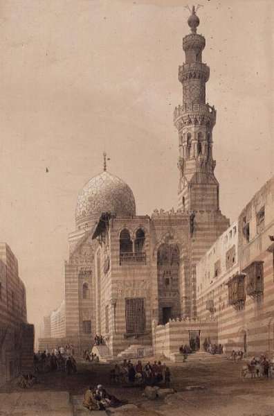Tomb of Sultan Qayt-bay in the Eastern Cemetery, or Tombs of the Caliphs, Cairo, 1472-74, from Egypt and Nubia, Vol.3 by Romanticism