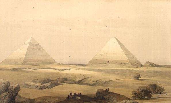 The Pyramids of Giza, from Egypt and Nubia, Vol.1 by Romanticism