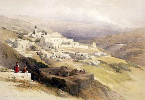 Convent of the Terra Santa, Nazareth, April 21st 1839, plate 30 from Volume I of The Holy Land, engraved by Louis Haghe 1806-85 pub. 1842 by Romanticism