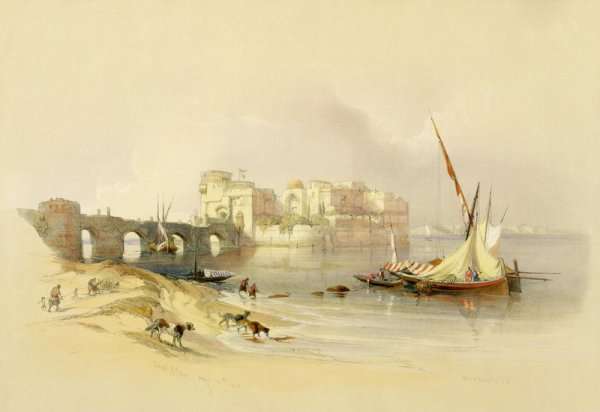 Citadel of Sidon, April 28th 1839, plate 76 from Volume II of The Holy Land, engraved by Louis Haghe 1806-85 pub. 1843 by Romanticism
