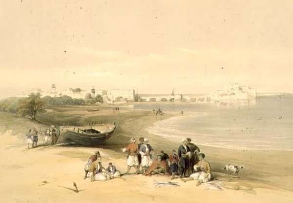 Sarda, ancient Sidon, April 28th 1839, plate 73 from Volume II of The Holy Land, engraved by Louis Haghe 1806-85 pub. 1843 by Romanticism