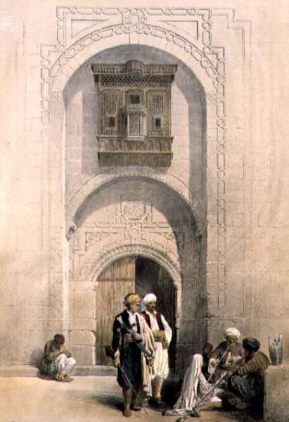 Modern Mansion, showing the Arabesque architecture of Cairo, from Egypt and Nubia, Vol.3 by Romanticism