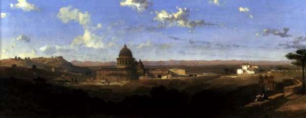 St. Peters, looking Back on Rome, 1853 by Romanticism