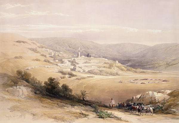 Nazareth, April 28th 1839, plate 28 from Volume I of The Holy Land, engraved by Louis Haghe 1806-85 pub. 1842 by Romanticism