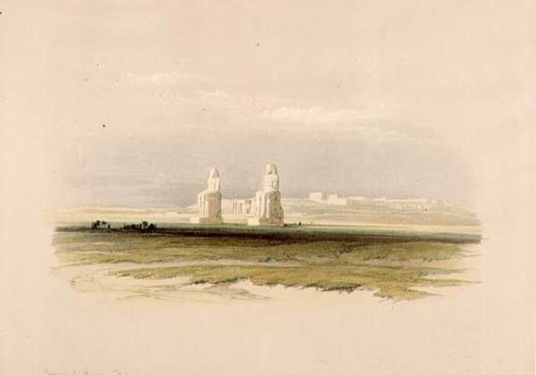 The Colossi of Memnon, from Egypt and Nubia, Vol.1 by Romanticism