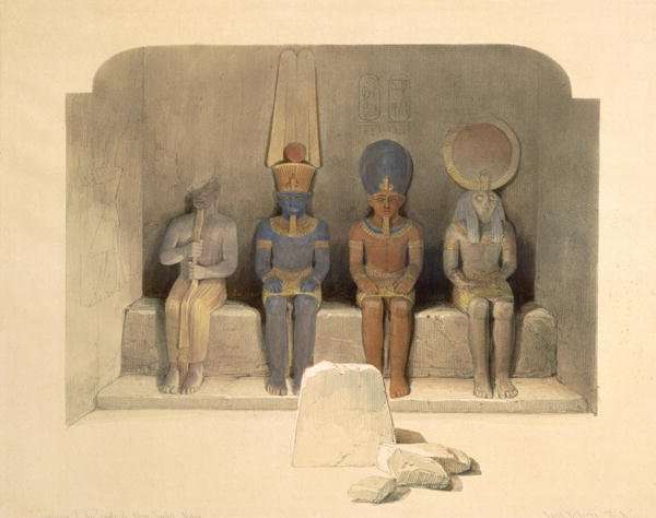 Sanctuary of the Temple of Abu Simbel, from Egypt and Nubia, Vol.1 by Romanticism