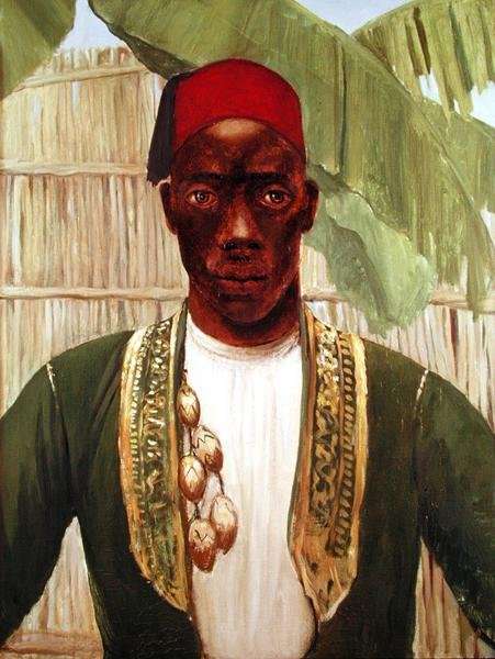 King Mutesa of Buganda, from a photo by Romanticism