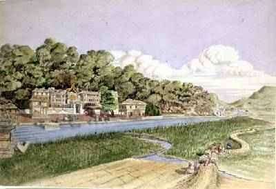 The Temple of Gihyeshwari dedicated to Kali on the Bugarents River at Pashipatinath 1852-60 by Romanticism