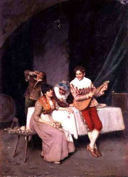The Bashful Flower Seller by Romanticism