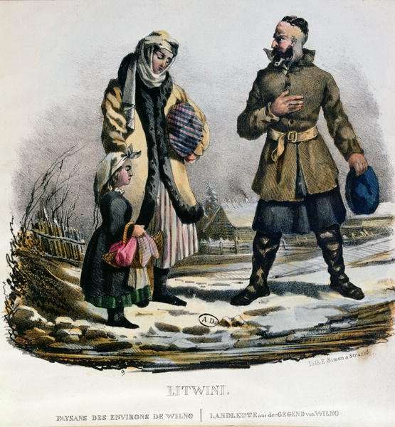 Lithuanian peasants from the Vilnius region, c.1830-40 by Romanticism