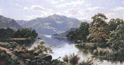 A Lake Scene in North Wales by Romanticism