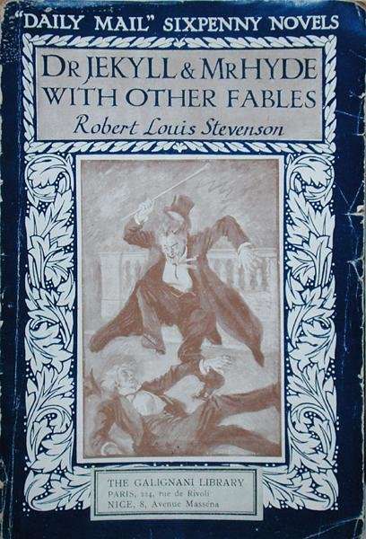 Front cover of The Strange Case of Dr. Jekyll and Mr. Hyde by Robert Louis Stevenson 1850-94 c.1910 by Romanticism