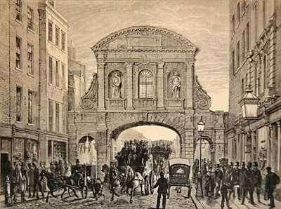Temple Bar in Fleet Street by Romanticism