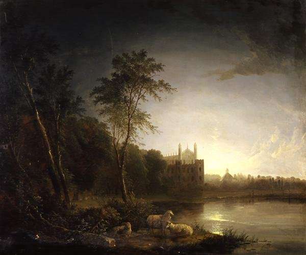 Moonlit View of Eton College by Romanticism
