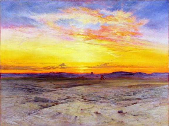 The Tombs of the Sultans near Cairo, at Sunset, 1865 by Romanticism