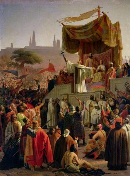 St. Bernard Preaching the Second Crusade in Vezelay, 31st March 1146, 1840 by Romanticism