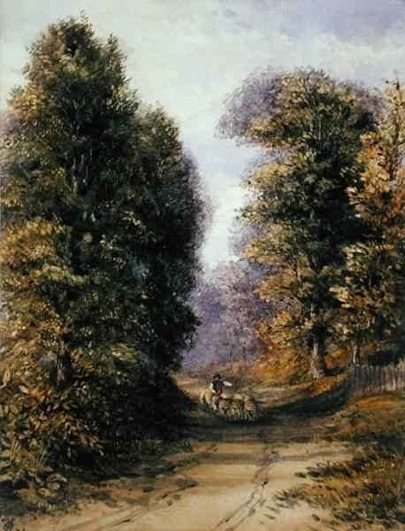 Worple Road from Thornton Hill with Shepherd and Flock by Romanticism