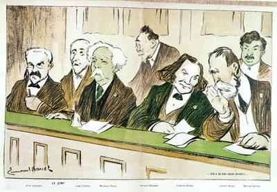Caricature of Gabriel Faure (1845-1924) presiding over the Jury du Conservatoire by Romanticism