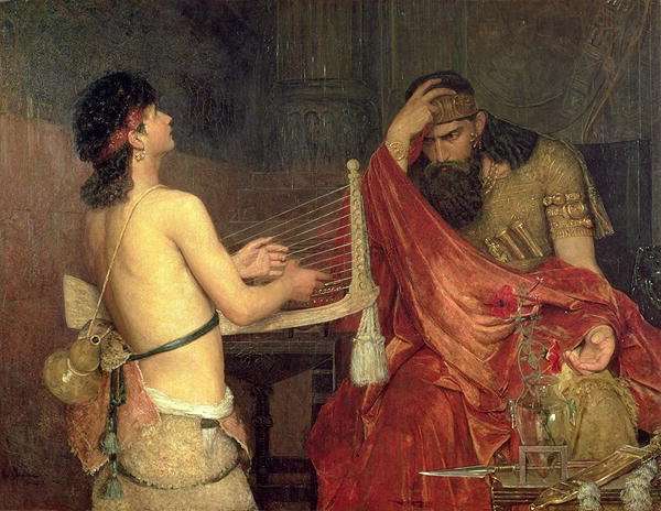 David and Saul by Romanticism