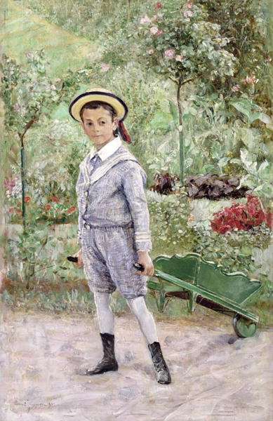 Boy with a Wheelbarrow by Romanticism