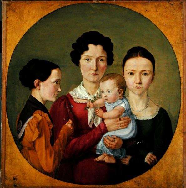 The Sisters Malvine 1811-85, Hermine 1801-52, Adelheid 1824-82 and Ida Speckter 1809-94, 1825 by Romanticism