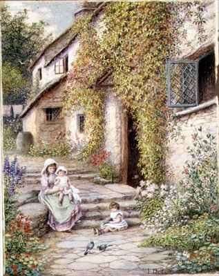 The Tame Pigeons by Romanticism