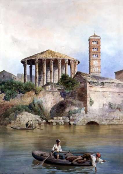 View of the Sbocco della Cloaca Massima, Rome by Romanticism