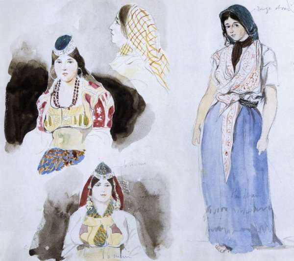 Moroccan Women 1832 by Romanticism