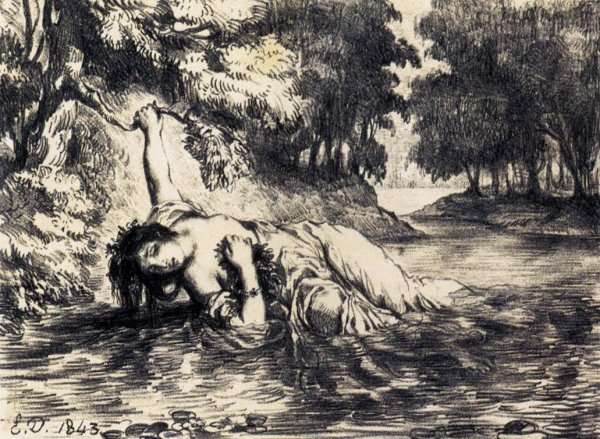 The Death of Ophelia 1843 by Romanticism