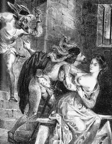 Faust with Margarete in Prison (detail) 1828 by Romanticism