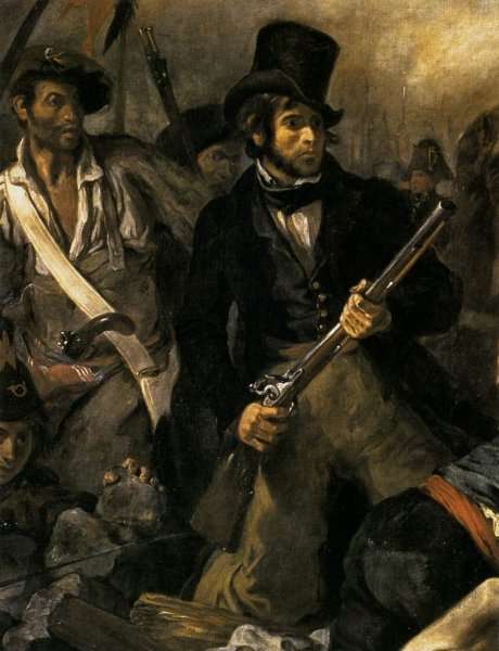 Liberty Leading the People (detail 2) 1830 by Romanticism
