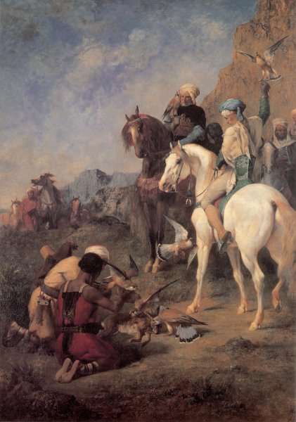Falcon Hunting in Algeria (or The Quarry) by Romanticism