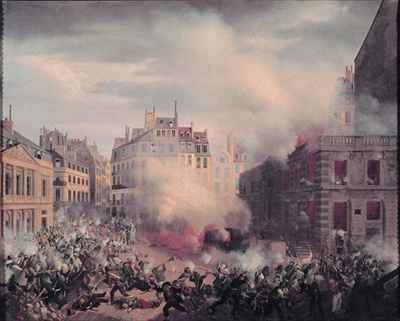 The Burning of the Chateau dEau at the Palais Royal by Romanticism