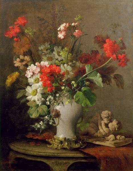 Summer Flowers in a Vase by Romanticism