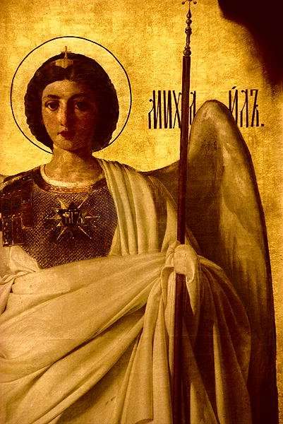 Detail of the iconostasis depicting the Archangel St. Michael, 1861 by Romanticism