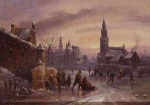 Snow Scene by Romanticism