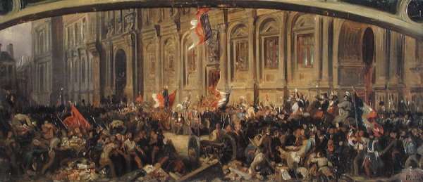 Alphonse de Lamartine 1790-1869 Rejecting the Red Flag at the Hotel-de-Ville, Paris, 25th February 1848 by Romanticism