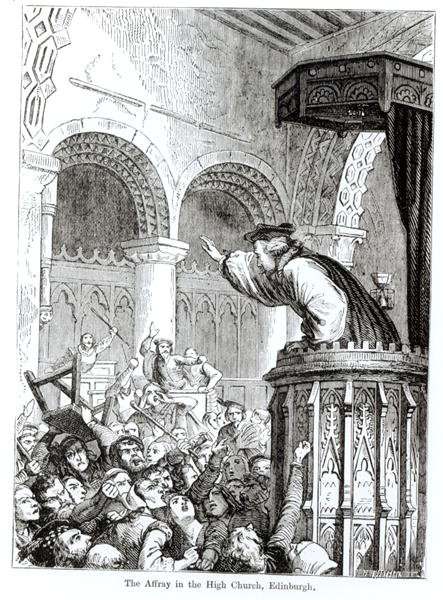 The Affray in the High Church, Edinburgh by Romanticism