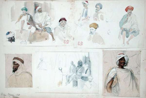 Sketches of Algerian Men, from Vues et Portraits Faits Pendant la Campagne de Mai 1840, 1840 by Romanticism