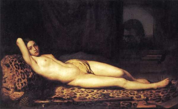 Nude Girl on a Panther Skin 1844 by William Robert Symonds